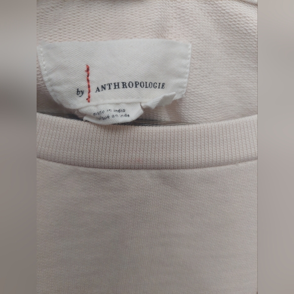 Anthropologie Embroidered And Beaded Floral Oversized Sweatshirt XS - Picture 5 of 7